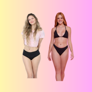 kit calcinha fluxo intenso + biquini absorvente