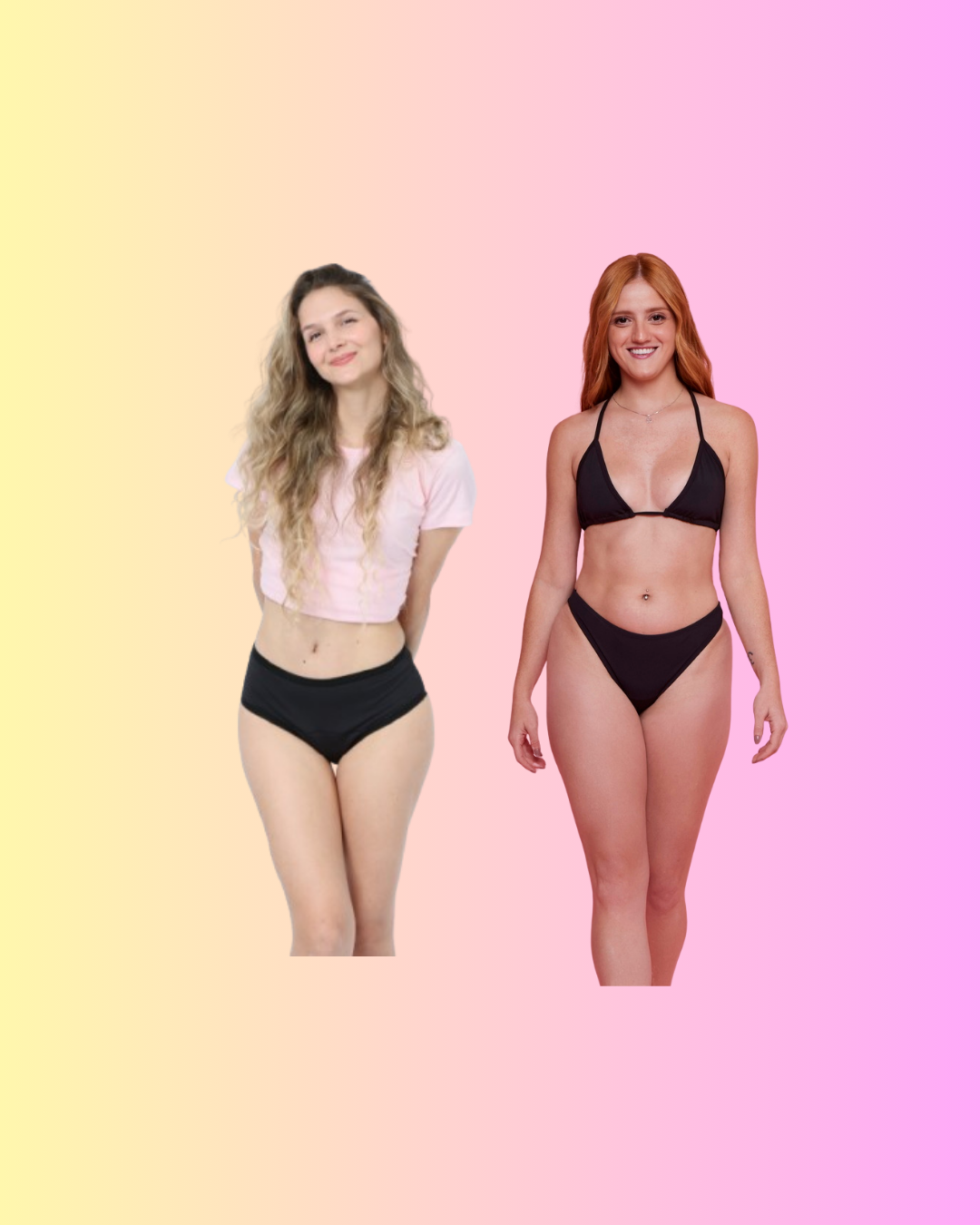 kit calcinha fluxo intenso + biquini absorvente