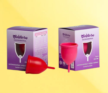 2 coletores menstrual violeta cup