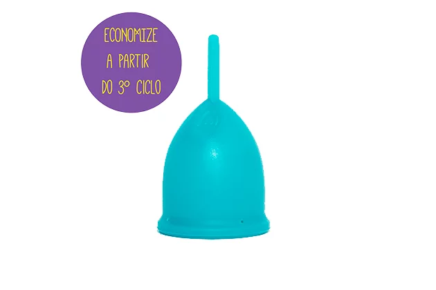 Coletor menstrual azul bg