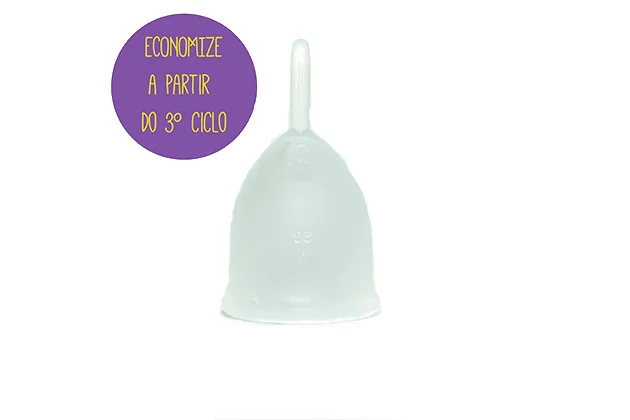 Coletor menstrual transparente bg