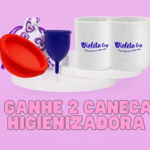 kit coletor menstrual + disco menstrual + ganhe 2 canecas
