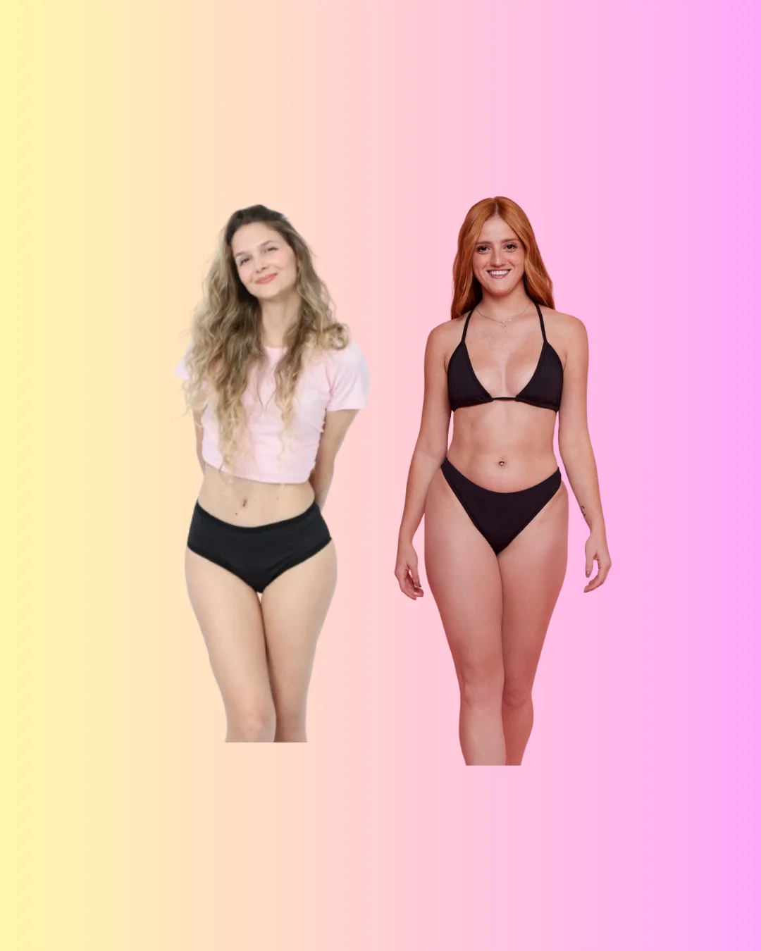 kit calcinha fluxo intenso + biquini absorvente