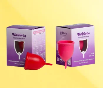 2 coletores menstrual violeta cup